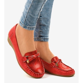 Red matte wedge shoes BO-303 2