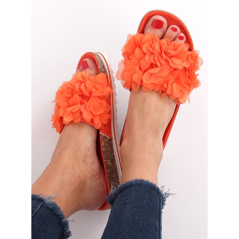 Flower power orange BG47P Orange slippers 2