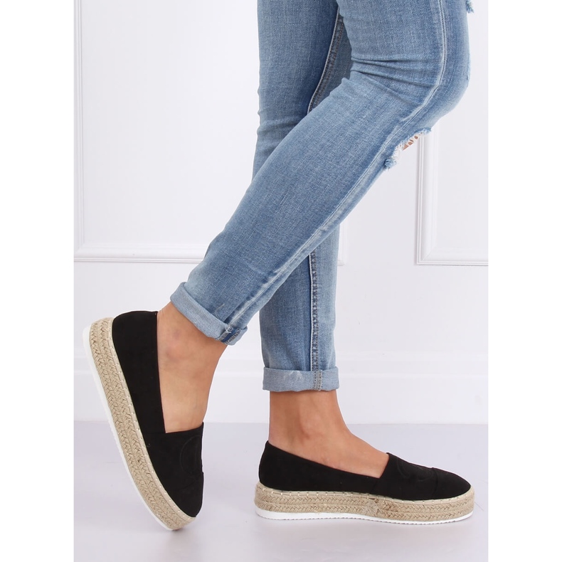 Black women's espadrilles T341P Black 2 Black women's espadrilles T341P Black 2