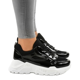 Black fashionable sports shoes MS381E 1