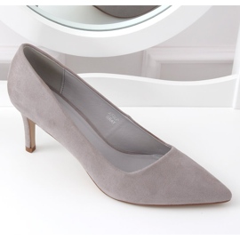 Gray pumps asymmetric gray AF05P Gray grey 2