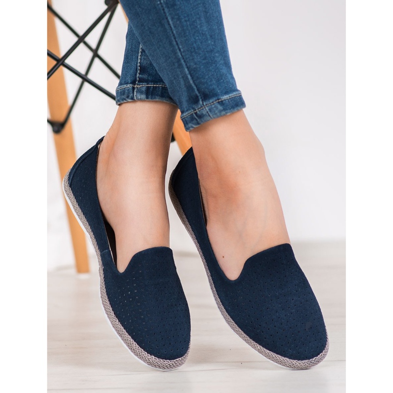 Filippo Leather Openwork Lords blue 2