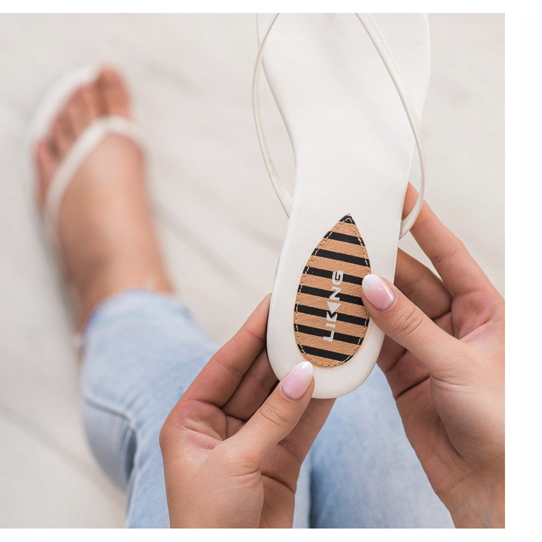 SHELOVET Classic flip-flops white 2