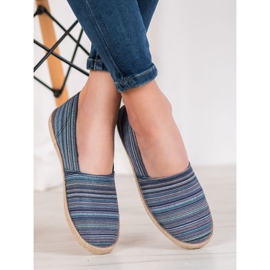 McKey Striped Espadrilles brown navy blue blue green 1 McKey Striped Espadrilles brown navy blue blue green 1