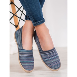 McKey Striped Espadrilles brown navy blue blue green 1