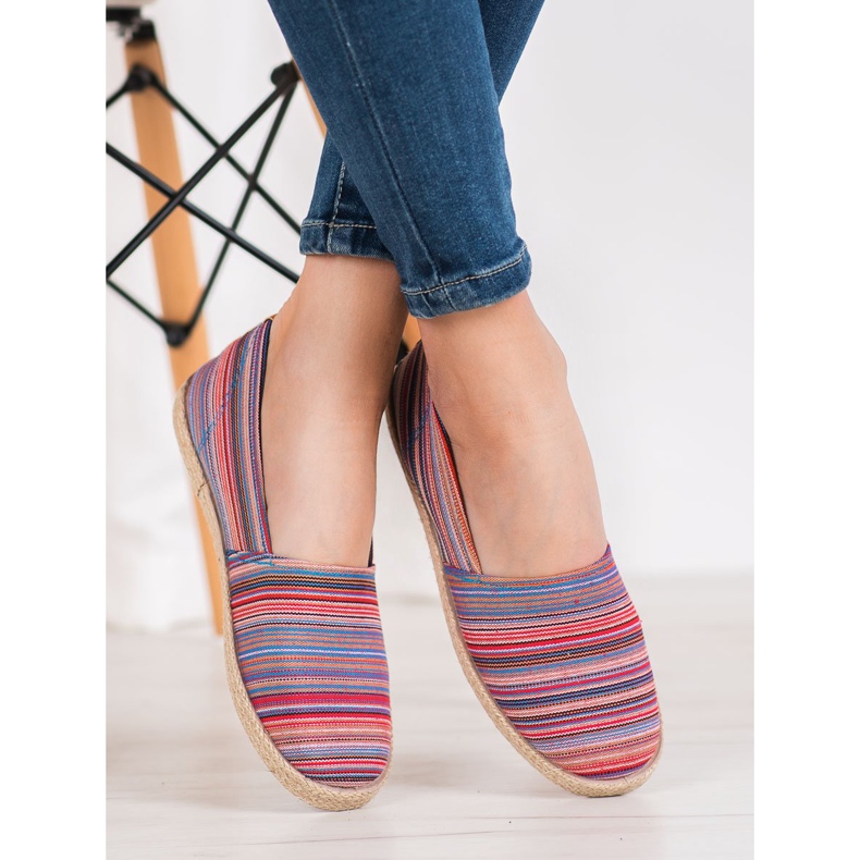 McKey Striped Espadrilles brown red blue 1
