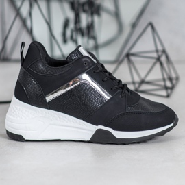 SHELOVET Wedge Sneakers black 2 SHELOVET Wedge Sneakers black 2