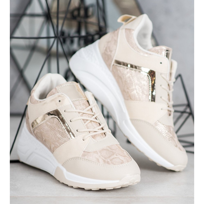 SHELOVET Wedge Sneakers brown 1 SHELOVET Wedge Sneakers brown 1