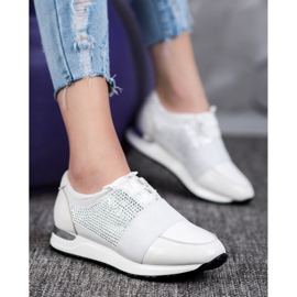 SHELOVET Sports shoes with crystals white 1 SHELOVET Sports shoes with crystals white 1