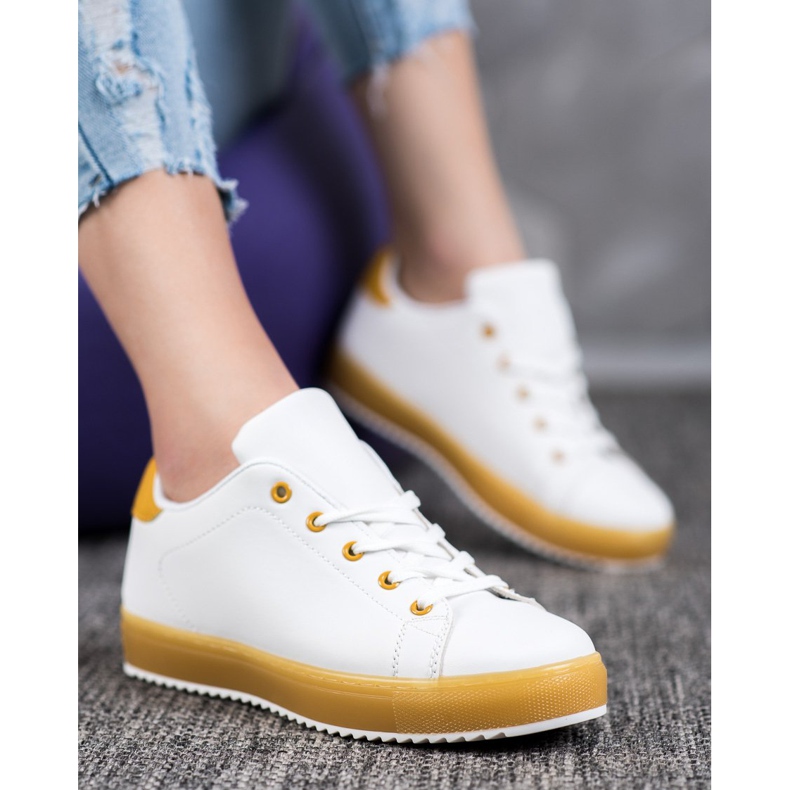 SHELOVET Shoes With Colorful Sole white 2