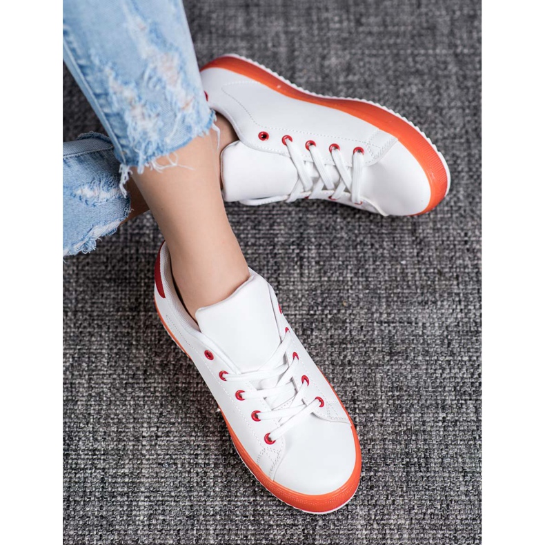 SHELOVET Shoes With Colorful Sole white 1