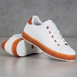 SHELOVET Shoes With Colorful Sole white 2