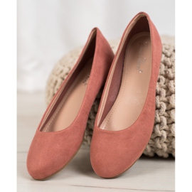 Best Shoes Suede ballerinas pink 2