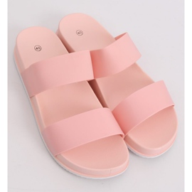 Pink CK66P Pink slippers with rubber stripes 2