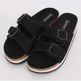 Black scholki slippers SS115P Black 2 Black scholki slippers SS115P Black 2