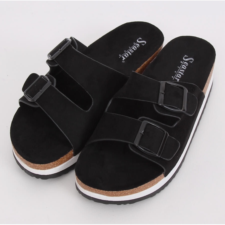 Black scholki slippers SS115P Black 2 Black scholki slippers SS115P Black 2