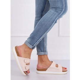 Beige scholki slippers SS115P Beige multicolored pink 1 Beige scholki slippers SS115P Beige multicolored pink 1