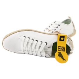 Men's espadrilles Big Star 174155 lace white brown 1 Men's espadrilles Big Star 174155 lace white brown 1