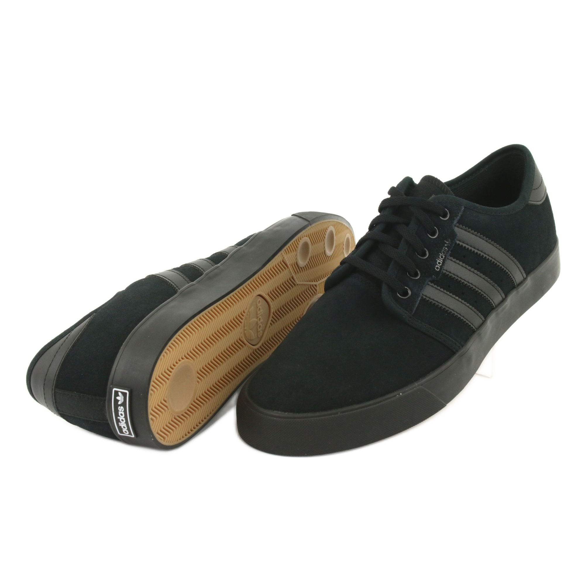 adidas gazelle silver green womens Adidas Seeley - Black/White/Gum main image 1