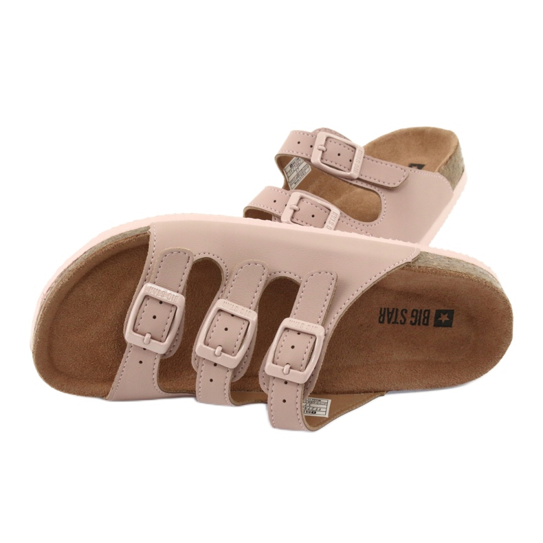 Profiled slippers Big Star 274627 multicolored pink 4