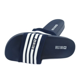 Big Star Navy-white profiled foam flops blue 4
