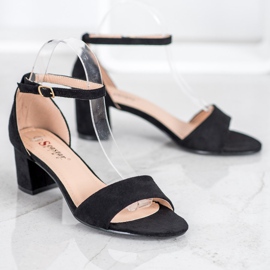 Seastar Comfortable high-heeled sandals black 1