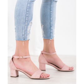 Seastar Comfortable high-heeled sandals pink 2