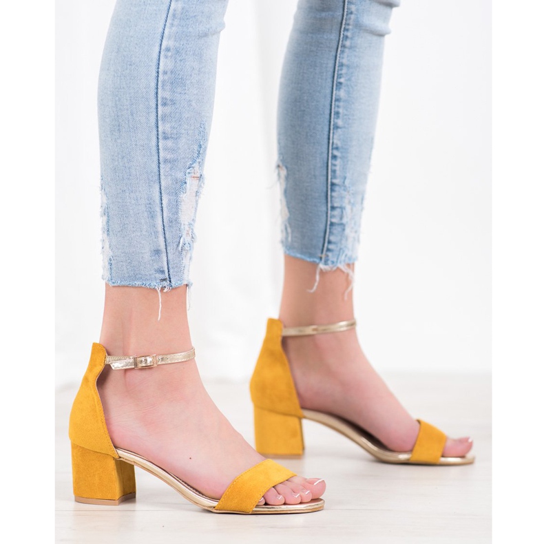 Seastar Sandals With A Gold Strap yellow 1