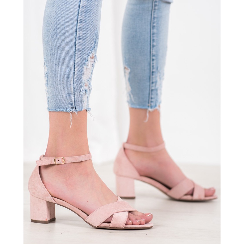 Seastar Stylish Suede Sandals pink 2