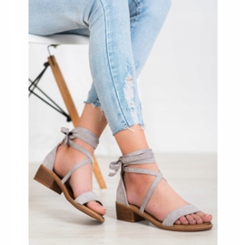 Tied sandals grey 1
