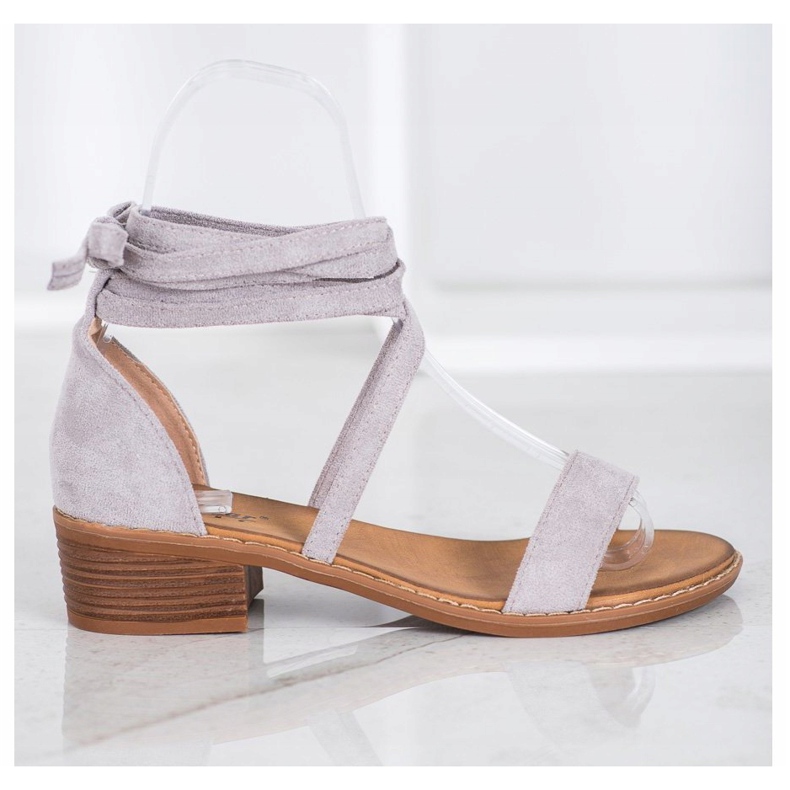 Tied sandals grey 2