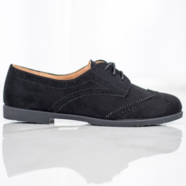 SHELOVET Classic suede shoes black 2