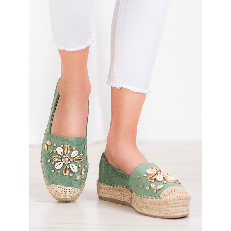 Seastar Espadrilles With Ornaments green 2