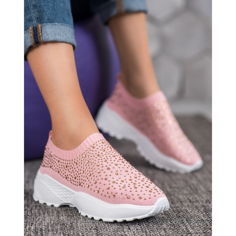 Diamantique Sports shoes with crystals pink 2