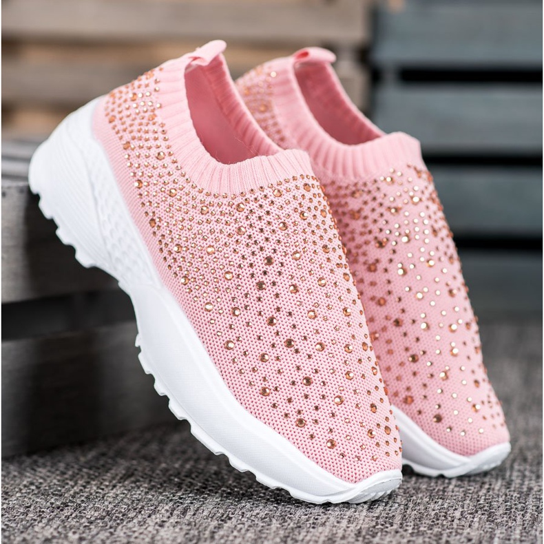 Diamantique Sports shoes with crystals pink 1