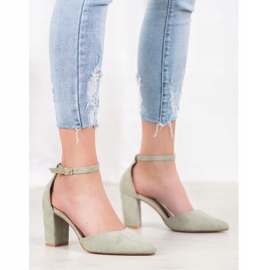 Seastar Suede Pumps On A Pillar multicolored green 1