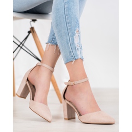 Seastar Suede Pumps On A Pillar brown 1