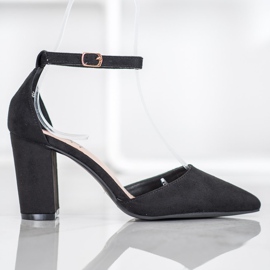 Seastar Suede Pumps On A Pillar black 2