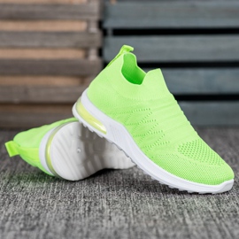 Diamantique Green Slip-On Shoes 1