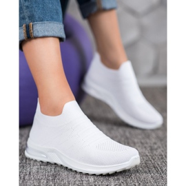 Diamantique White Slip-On Shoes 1 Diamantique White Slip-On Shoes 1