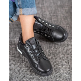 Diamantique Black Sport Shoes 1