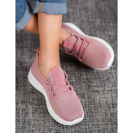 SHELOVET Textile Sport Shoes pink 1