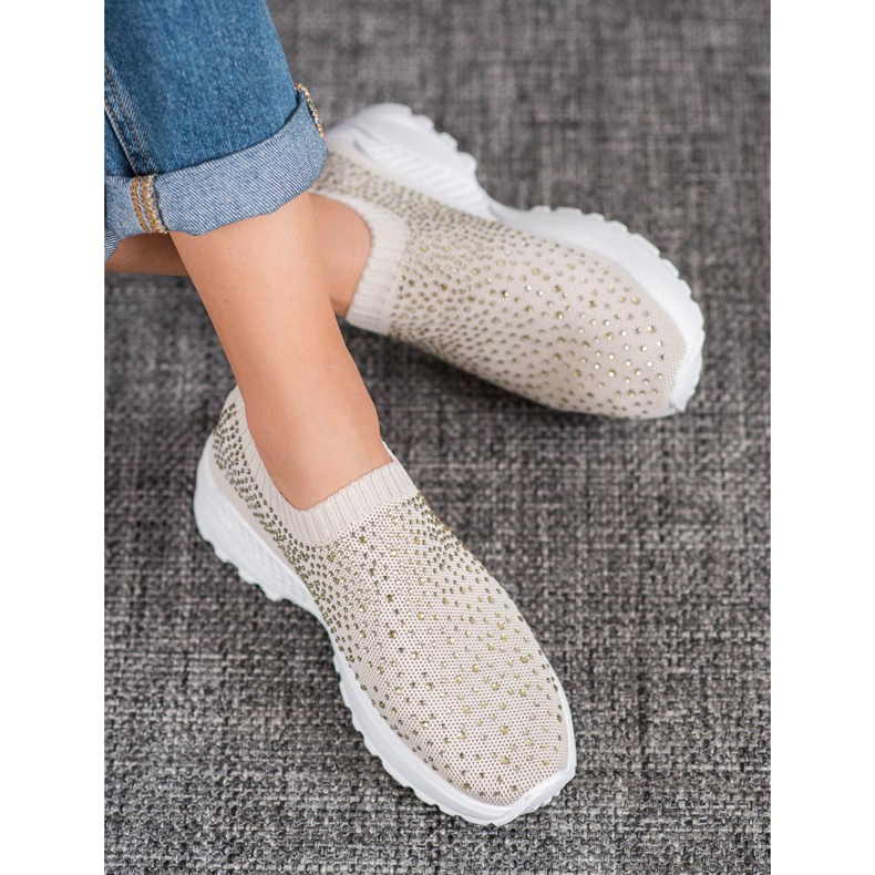 Diamantique Sports shoes with crystals brown 1