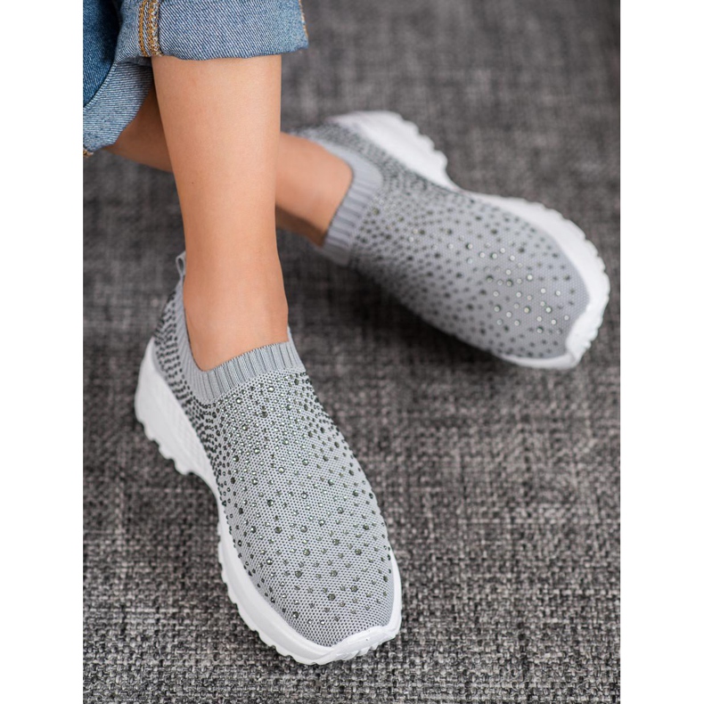 Diamantique Sports shoes with crystals grey 2 Diamantique Sports shoes with crystals grey 2