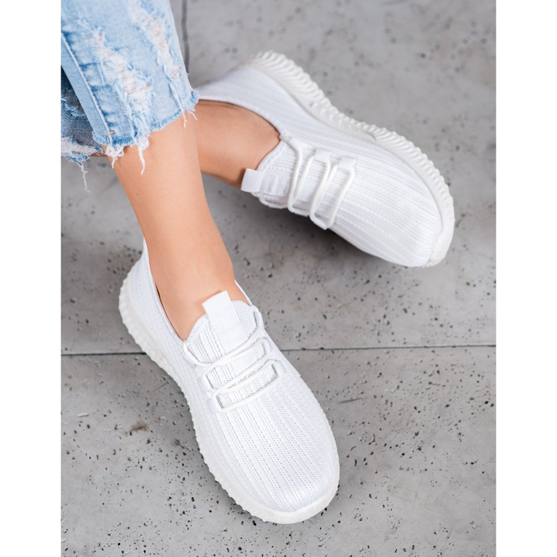 SHELOVET Textile Sport Shoes white 1