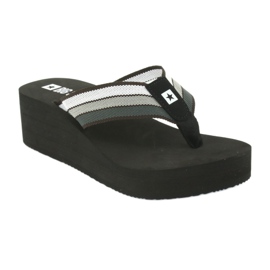 Big Star flip-flops on the wedge 274A300 black grey 1