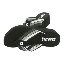 Big Star flip-flops on the wedge 274A300 black grey 4