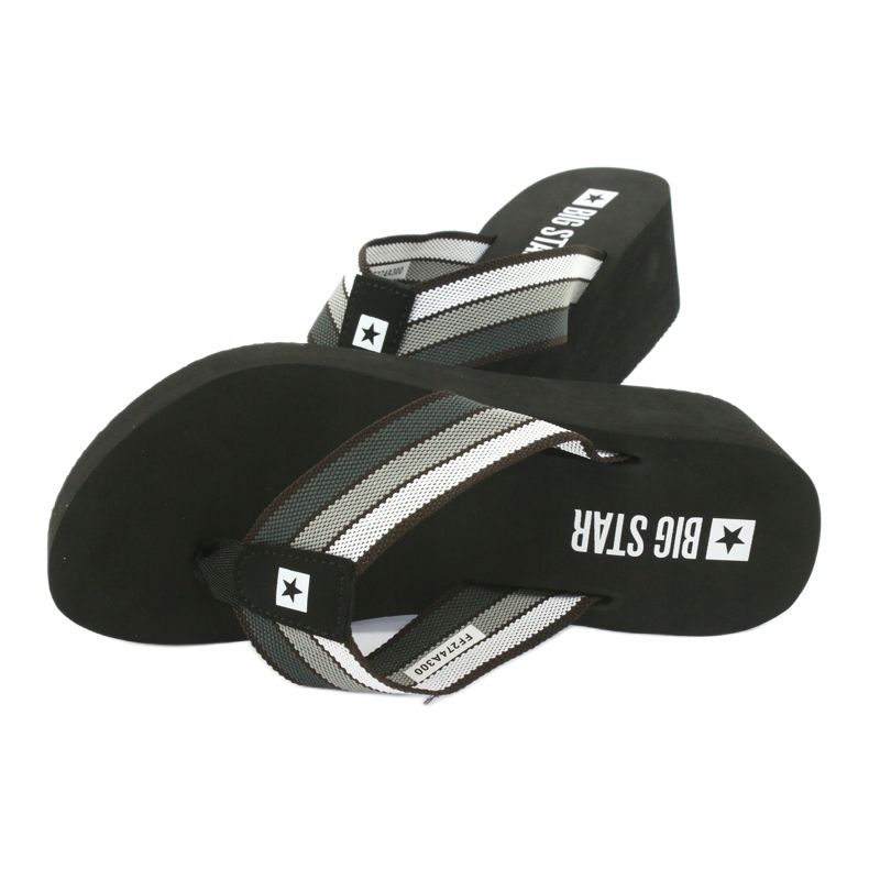 Big Star flip-flops on the wedge 274A300 black grey 4