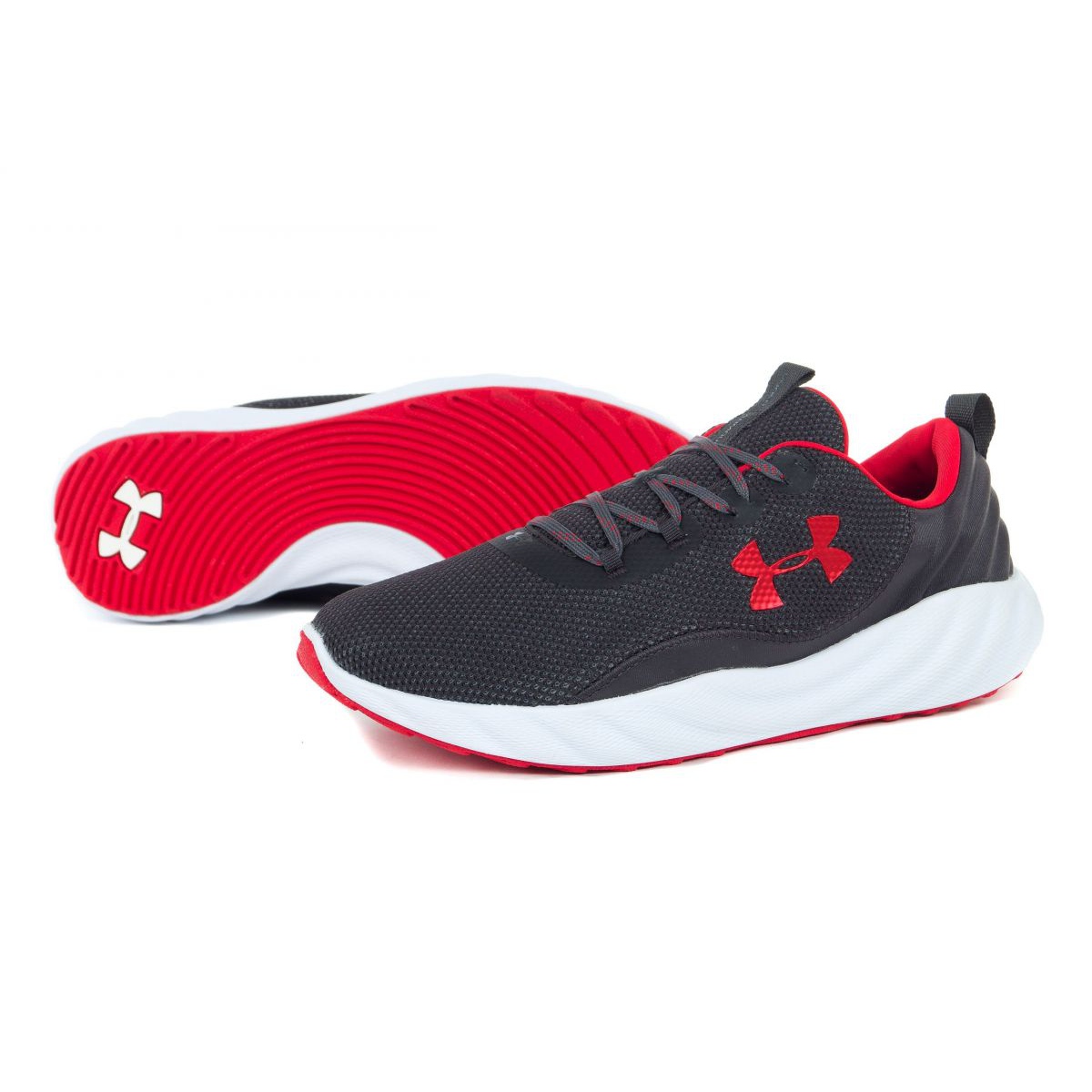 under armor red and black shoes
