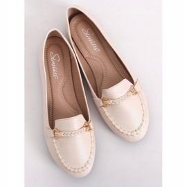 Women's beige loafers A8636 Beige 3